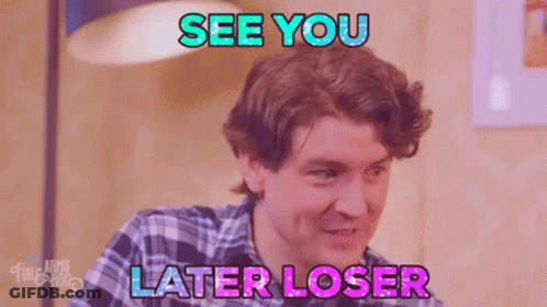 Man In Plaid Shirt Says See You Later Loser GIF