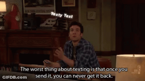 Man In Plaid Shirt Says Worst Thing About Texting GIF