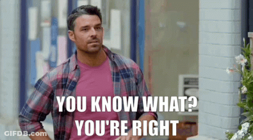 Man In Plaid Shirt Says You Know What You're Right GIF