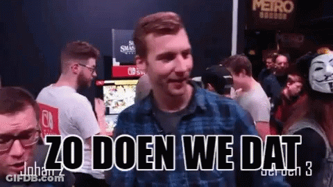 Man In Plaid Shirt Says Zo Doen We Dat GIF