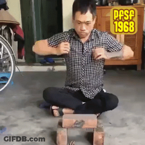 Man In Plaid Shirt Sitting Before Wheelchair Sign PFSF 1968 GIF