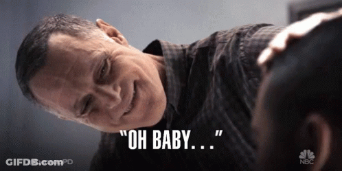 Man In Plaid Shirt Smiling And Saying Oh Baby GIF