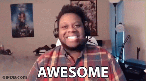Man In Plaid Shirt Smiling Says Awesome GIF