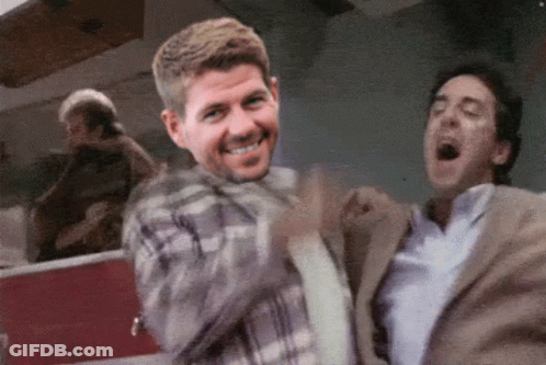Man In Plaid Shirt Smiling, Suited Man Laughing GIF