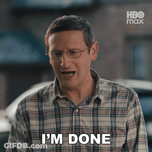 Man In Plaid Shirt With Glasses Says I'm Done GIF