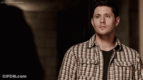 Man In Plaid Shirt With Justjensenanddean GIF