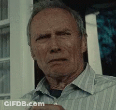 Man In Plaid Shirt Working In Dark Room With Danger Sign GIF