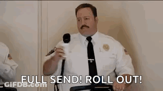 Man In Police Uniform Holding Coffee At Microphone GIF