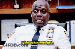 Man In Police Uniform Saying I Feel Acknowledged GIF
