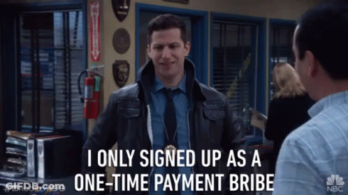 Man In Police Uniform Says I Only Signed Up As A One-Time Payment Bride GIF