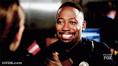 Man In Police Uniform With Fox Logo GIF