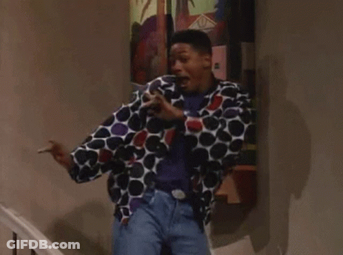 Man In Polka Dot Jacket On Stairs GIF