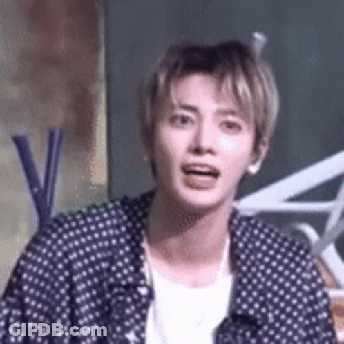 Man In Polka Dot Shirt And White T-Shirt GIF