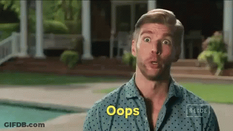 Man In Polka Dot Shirt Funny Face Oops GIF