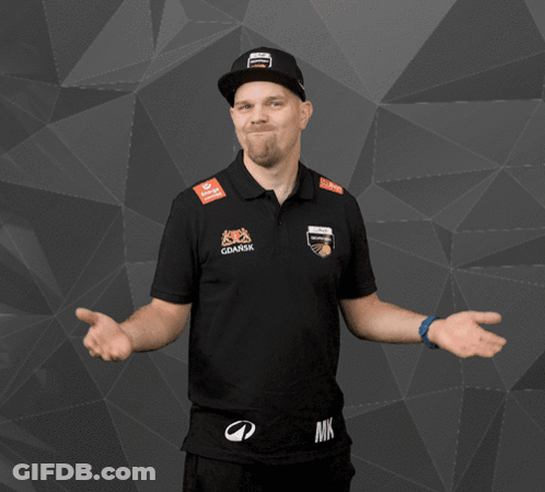 Man In Polo Shirt Saying Gdansk GIF