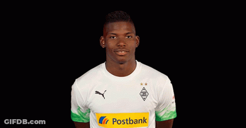 Man In Postbank Shirt Pointing To Chest GIF