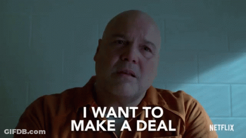 Man In Prison Uniform Says I Want To Make A Deal GIF