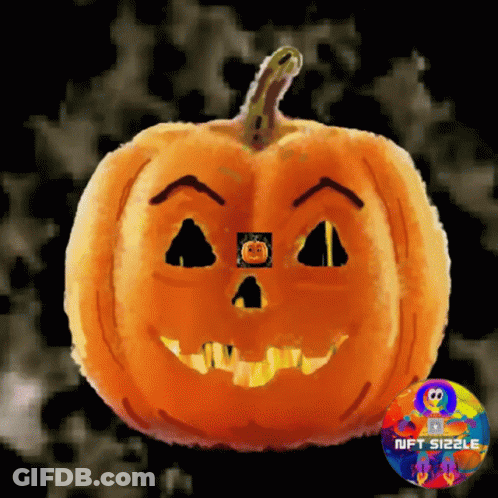 Man In Pumpkin Mask Dancing In Front Of Cemetery Saying It's Time To Go To Sleep GIF