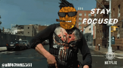 Man In Punisher Costume Smoking Cigar Stay Focused GIF
