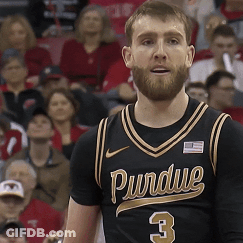 Man In Purdue Jersey Number 3 GIF
