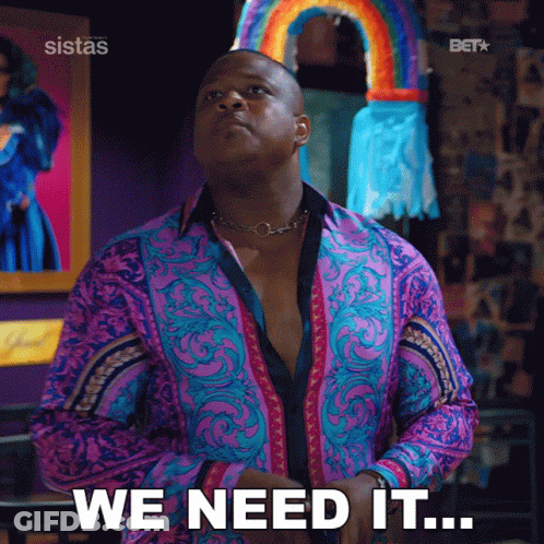 Man In Purple And Blue Shirt Saying We Need It GIF