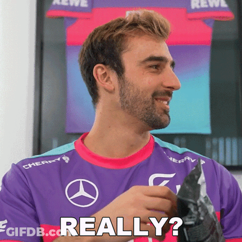 Man In Purple And Pink Shirt Saying Really GIF