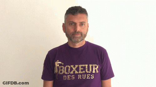 Man In Purple Boxeur Des Rues T-Shirt GIF