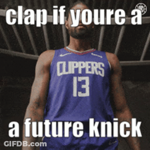 Man In Purple Clippers Jersey 13 GIF