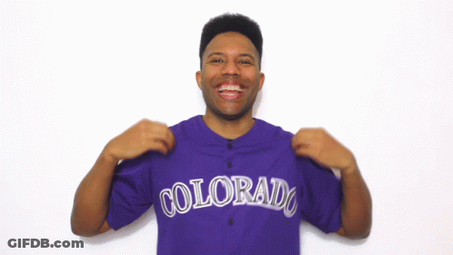 Man In Purple Colorado Jersey Smiling GIF