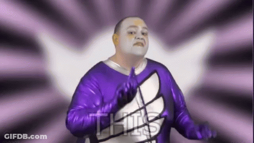 Man In Purple Costume With This GIF