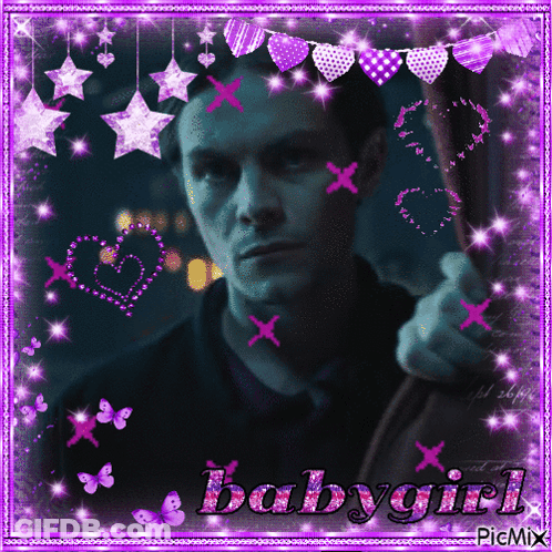 Man In Purple Frame With Babygirl GIF