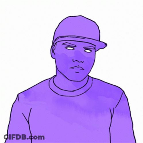Man In Purple Hat And Purple Sweater GIF