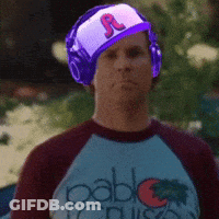Man In Purple Headphones And Pablo Cruz Shirt GIF