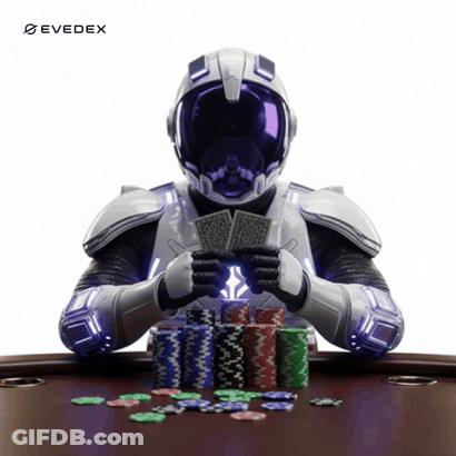 Man In Purple Helmet Holding Two Coins Evedex GIF