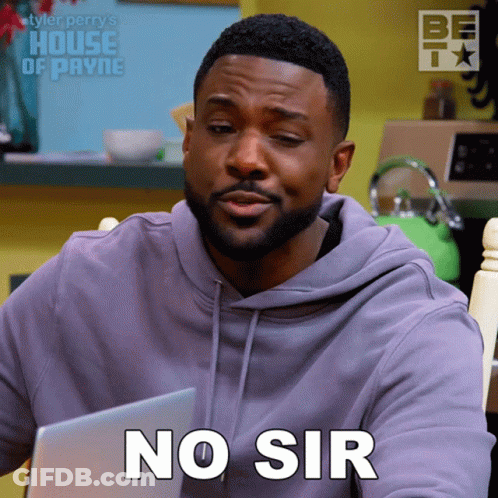Man In Purple Hoodie Saying No Sir GIF