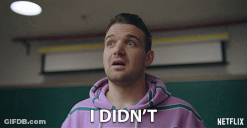 Man In Purple Hoodie Says I Didn't GIF