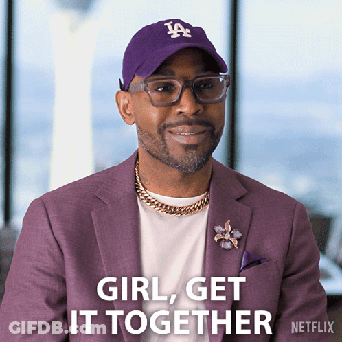 Man In Purple Jacket Saying Girl Get It Together GIF