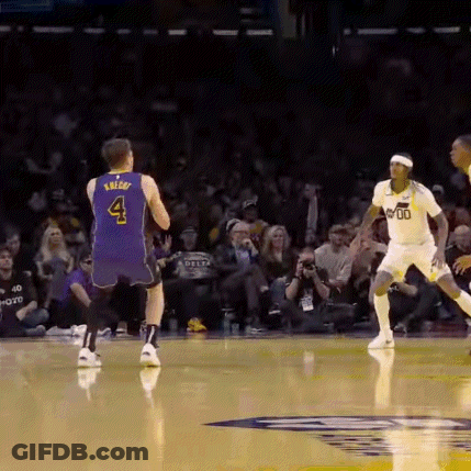 Man In Purple Jersey Number 4 GIF