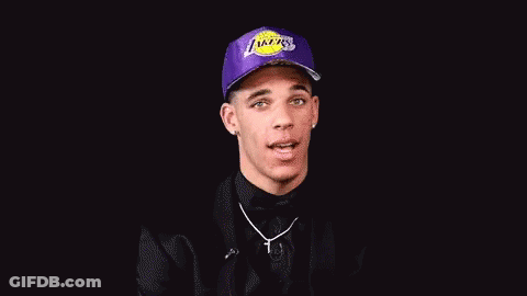 Man In Purple Lakers Hat Winking GIF