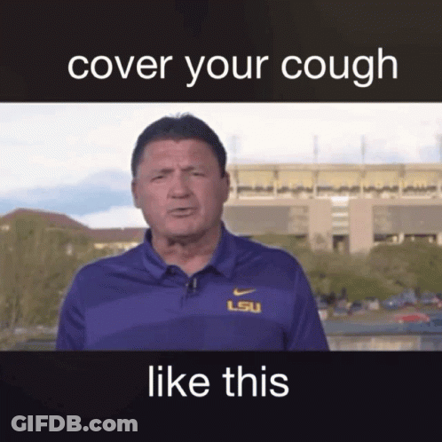 Man In Purple LSU Shirt Talking GIF