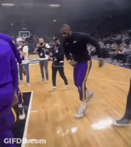 Man In Purple Pants Dancing GIF