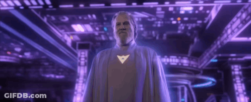 Man In Purple Robe Purple Background GIF