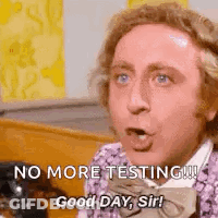 Man In Purple Shirt And Bow Tie On Phone Saying No More Testing GIF
