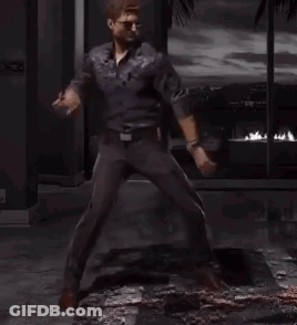 Man In Purple Shirt Dancing GIF