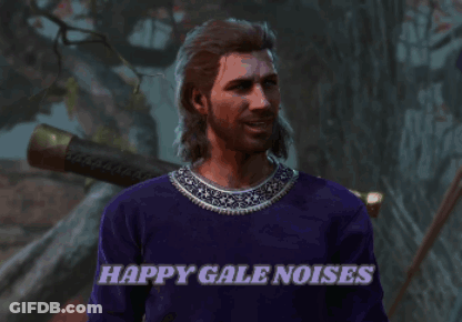 Man In Purple Shirt Happy Gale Noises GIF