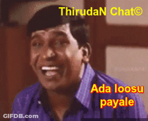 Man In Purple Shirt Laughing Ada Loosu Payale GIF