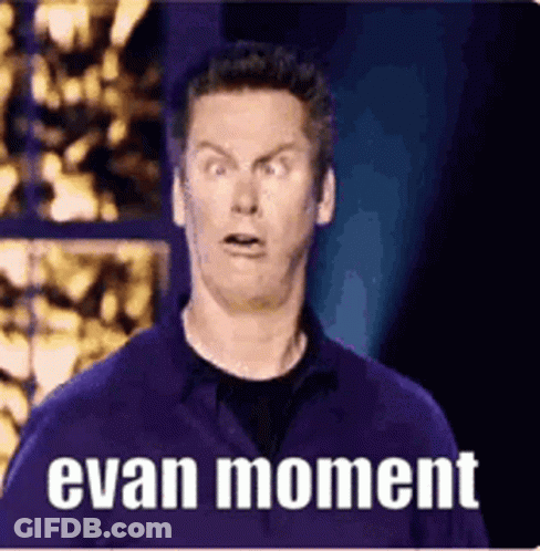 Man In Purple Shirt Making Funny Face Evan Moment GIF
