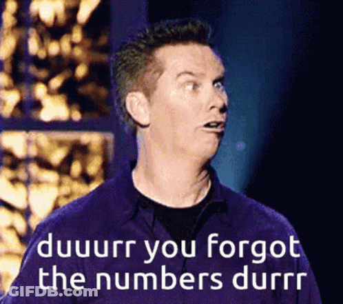 Man In Purple Shirt Saying Duuurr You Forgot Numbers GIF