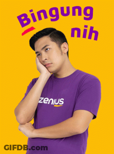 Man In Purple Shirt Saying Enius GIF