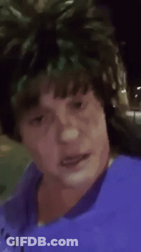 Man In Purple Shirt Saying Mcccuse Me Bitch GIF